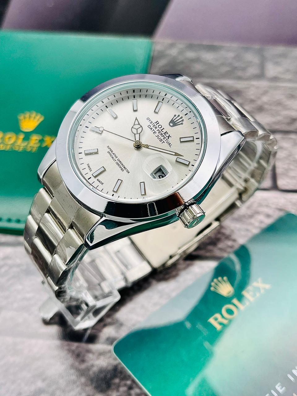 Rolex Date Just (Plateado)