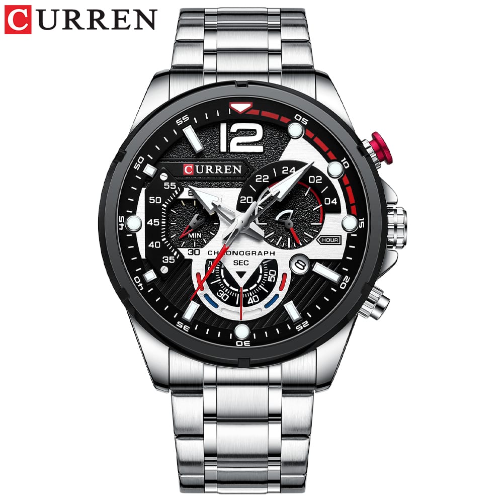 CURREN 8395 Reloj Hombre (Color Plateado)