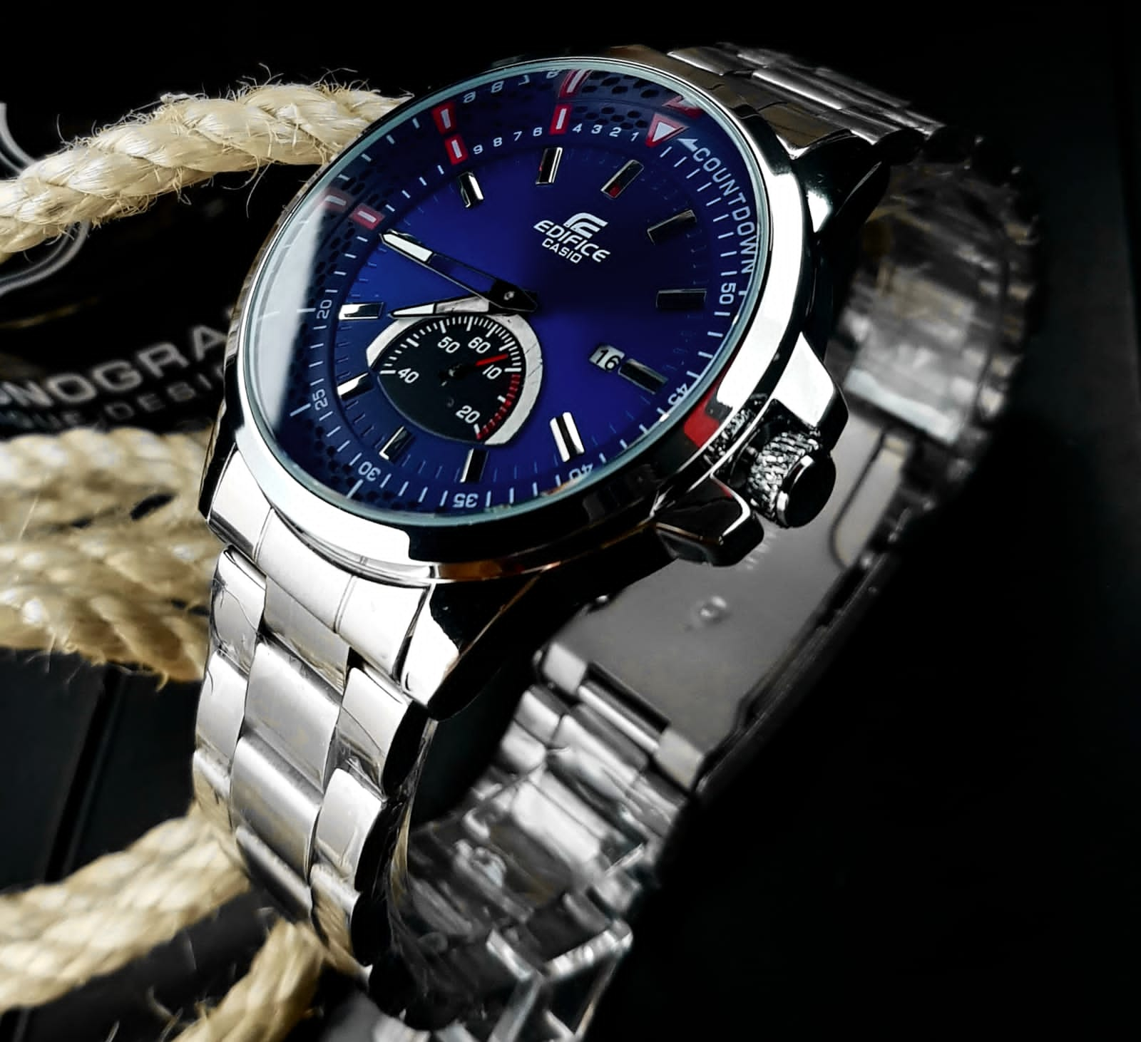 Reloj Casio Edifice (Plateado Azul)